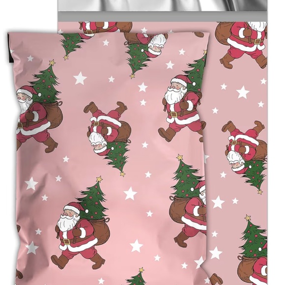 Other - 10 pcs Pink Santa Claus Poly Mailer